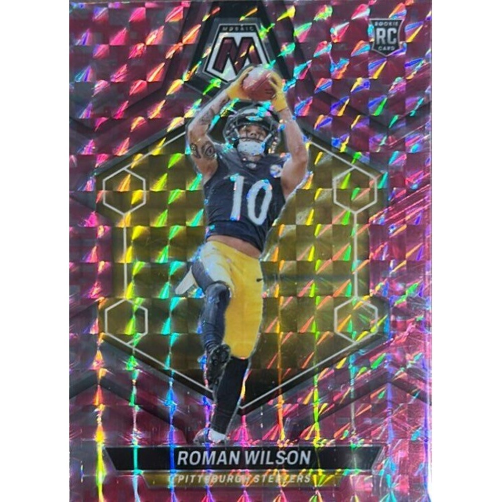2024‎ Panini Mosaic #369 Roman Wilson Pink Swirl Mosaic